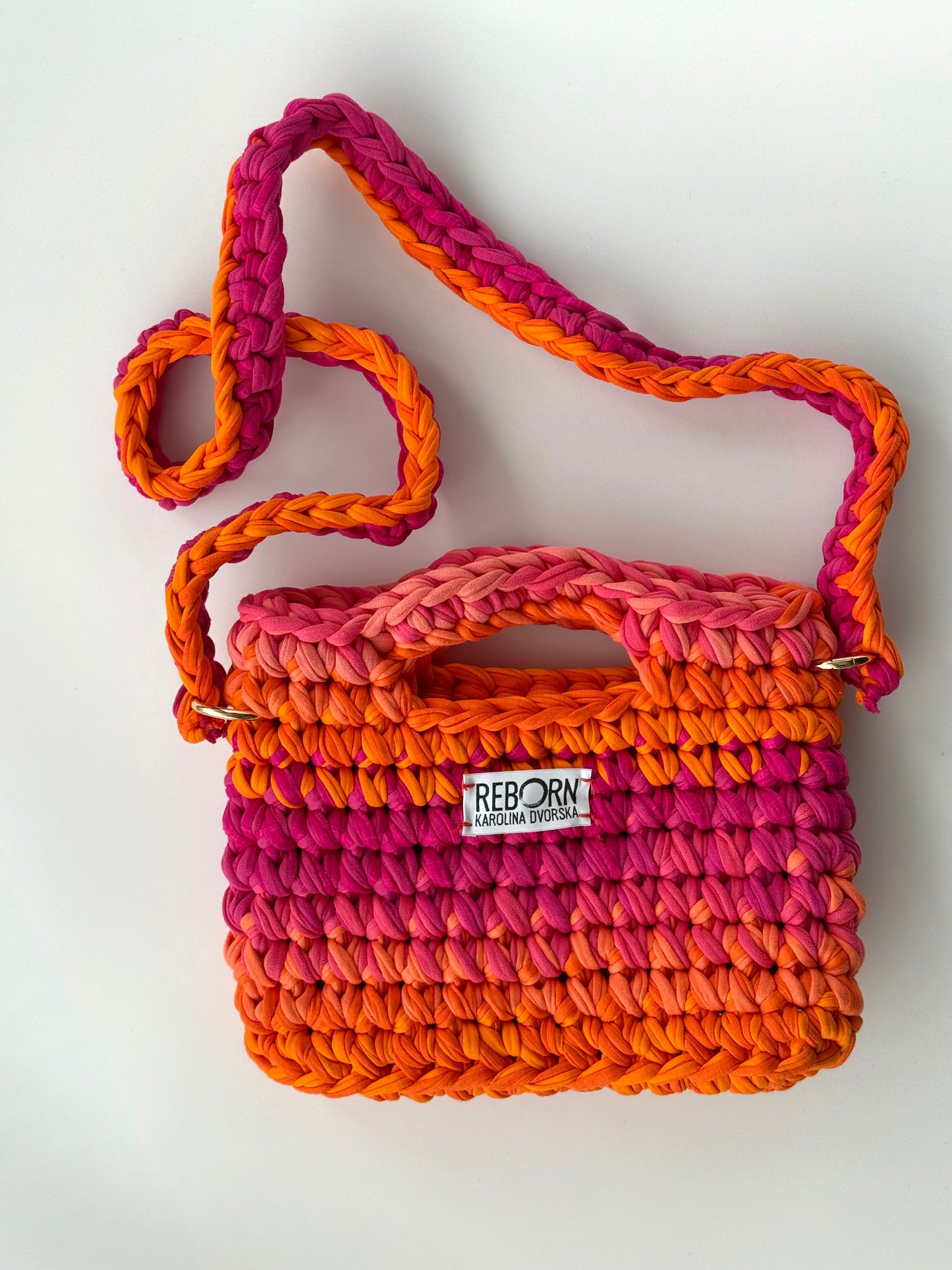 Crossbody kabelka M – Mango Raspberry