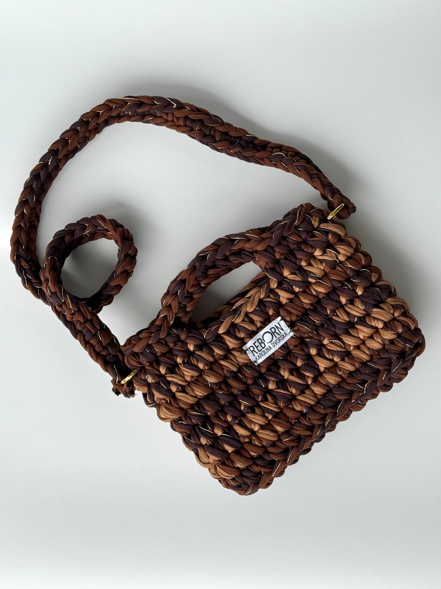 Crossbody kabelka M – Golden Coffee