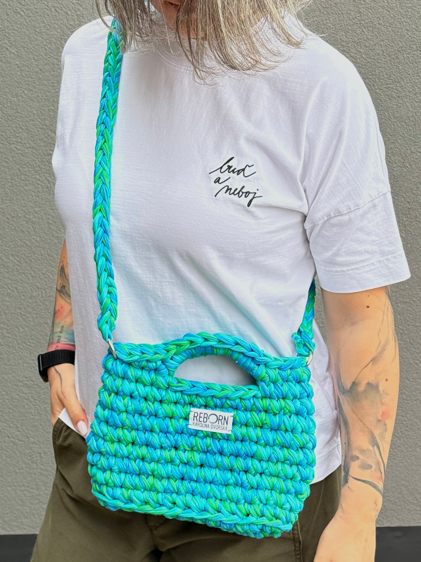 Crossbody kabelka M – Blue Lagoon