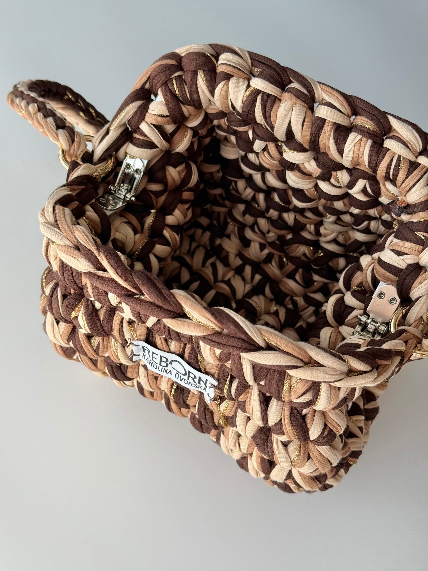 Clutch kabelka – Golden Coffee