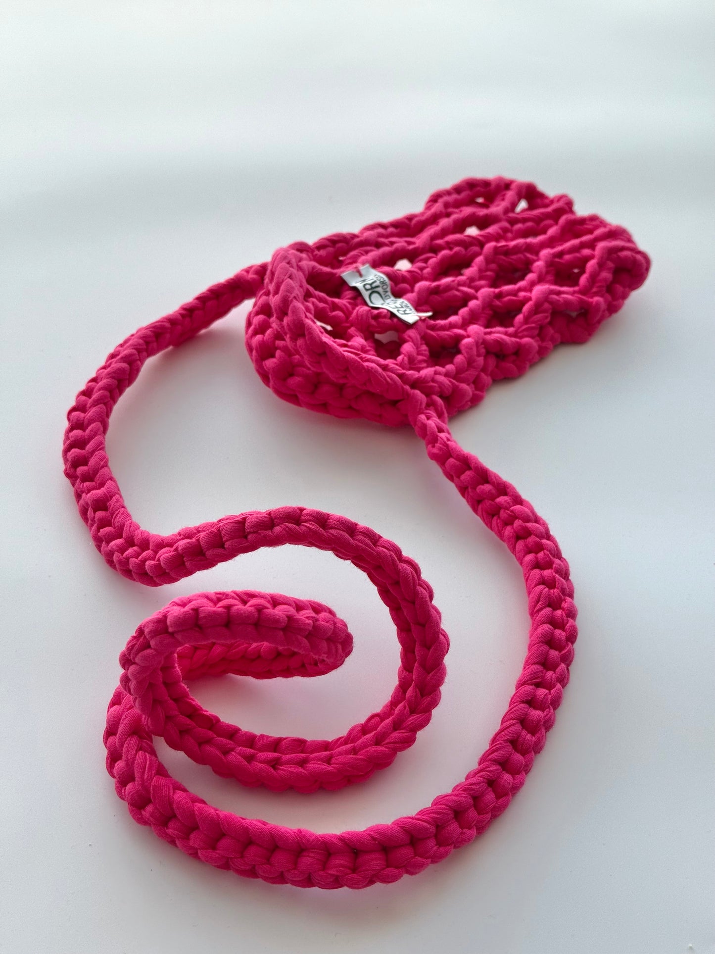 Crossbody síťovka na telefon – Bright Pink