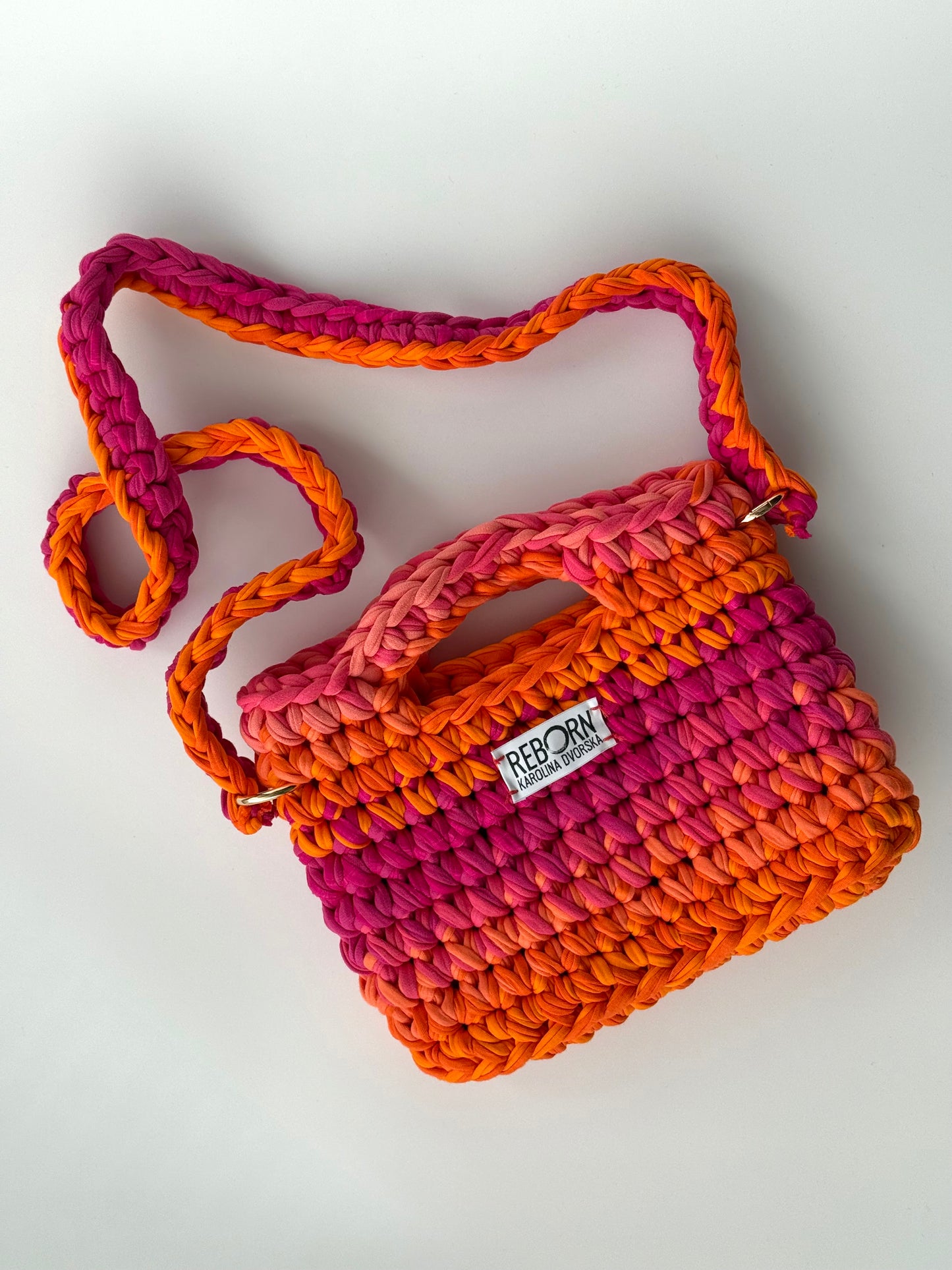 Crossbody kabelka M – Mango Raspberry
