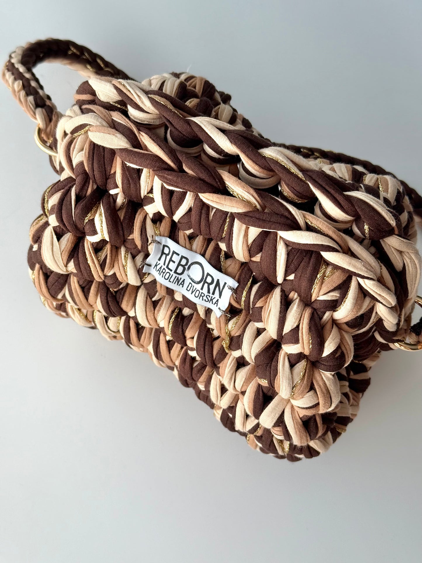 Clutch kabelka – Golden Coffee