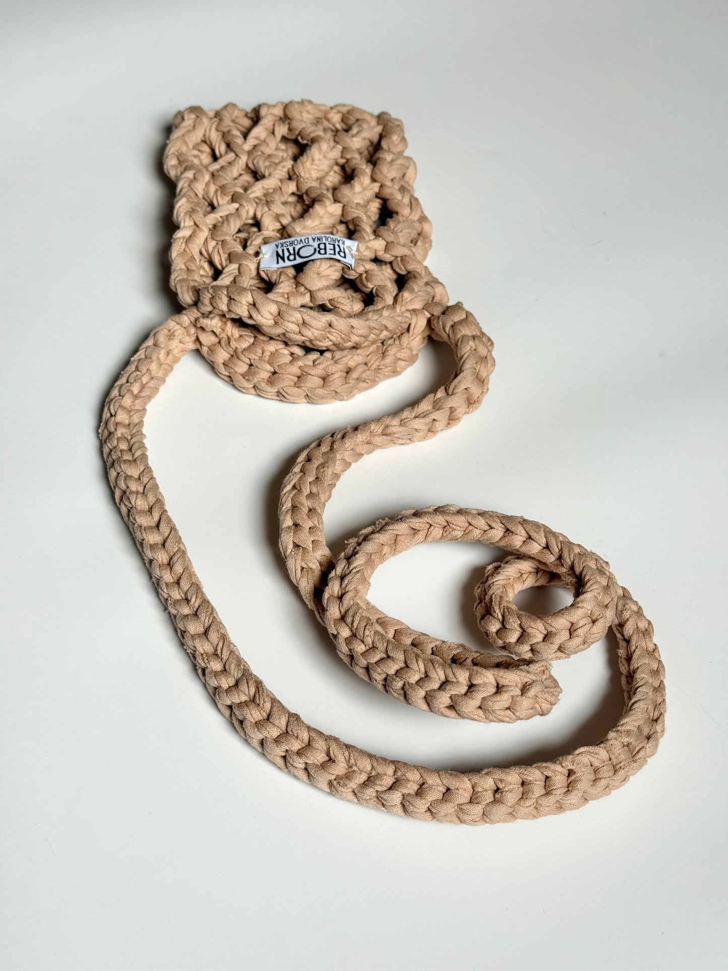 Crossbody síťovka na telefon – Beige