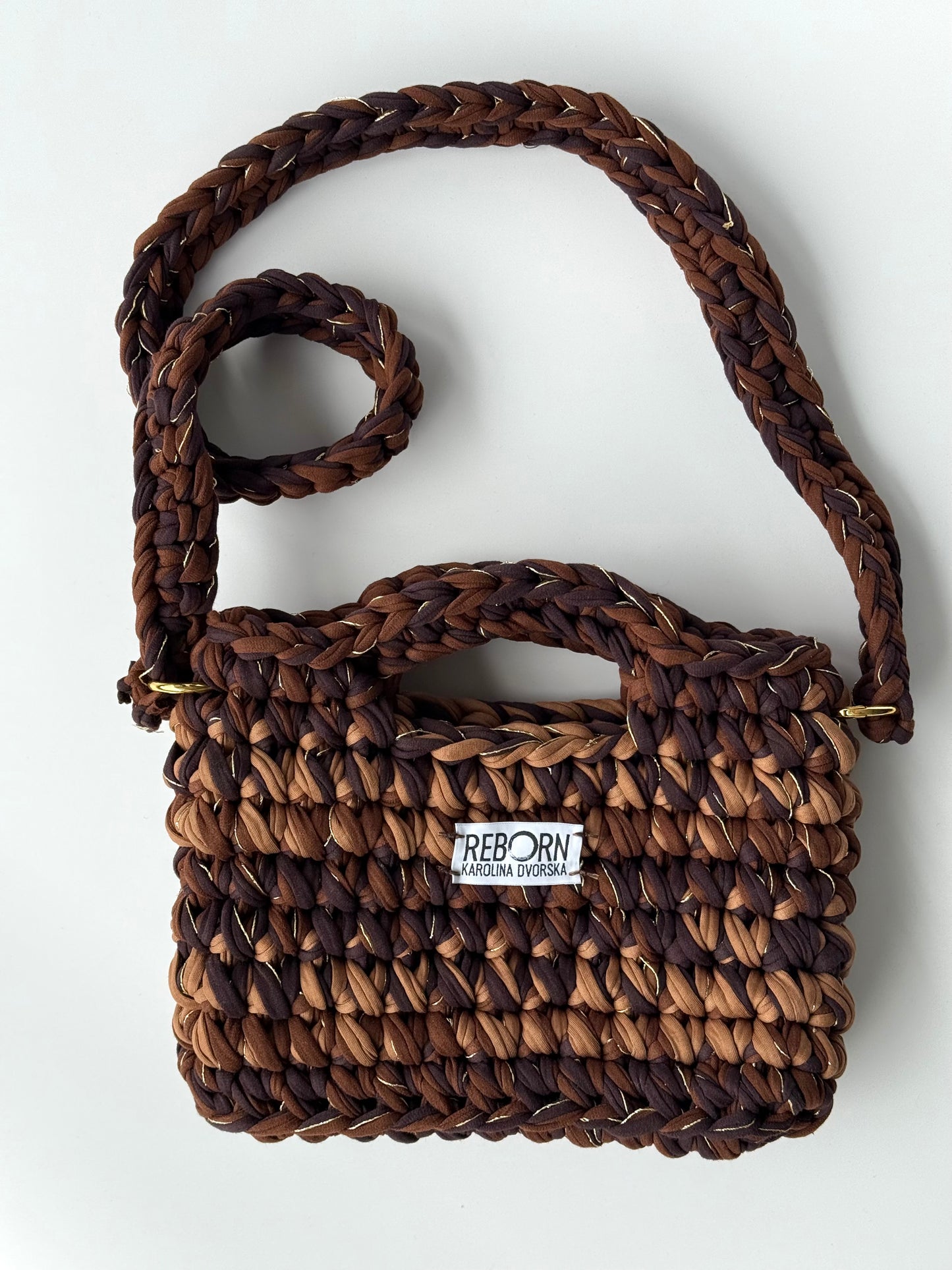 Crossbody kabelka M – Golden Coffee