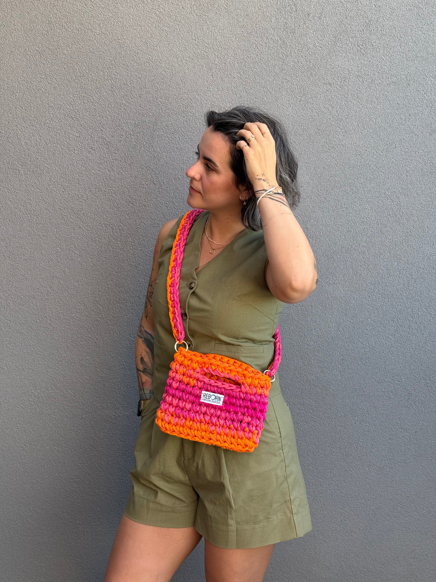 Crossbody kabelka S – Mango Raspberry