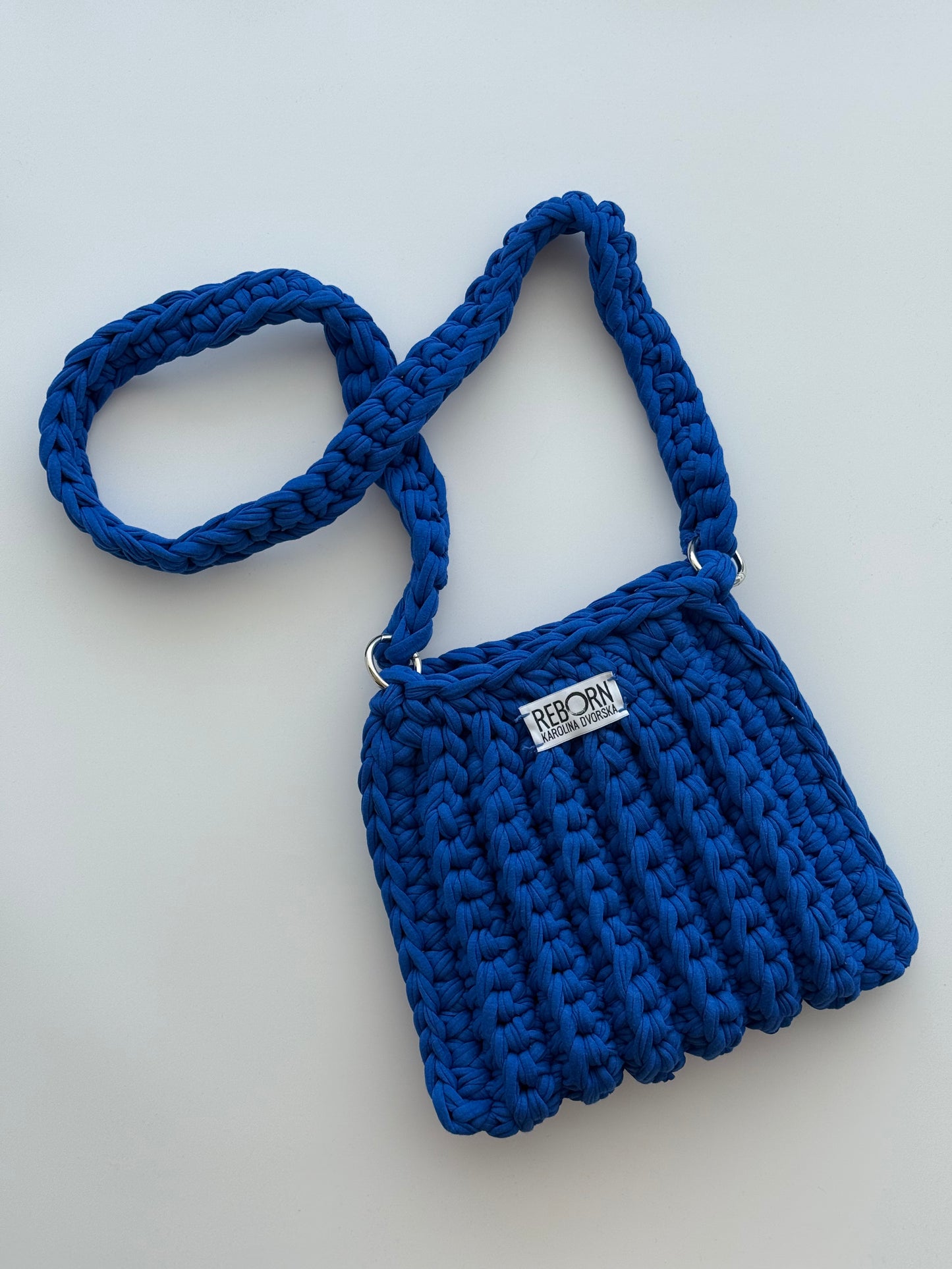 Ribbed Crossbody kabelka – Royal Blue