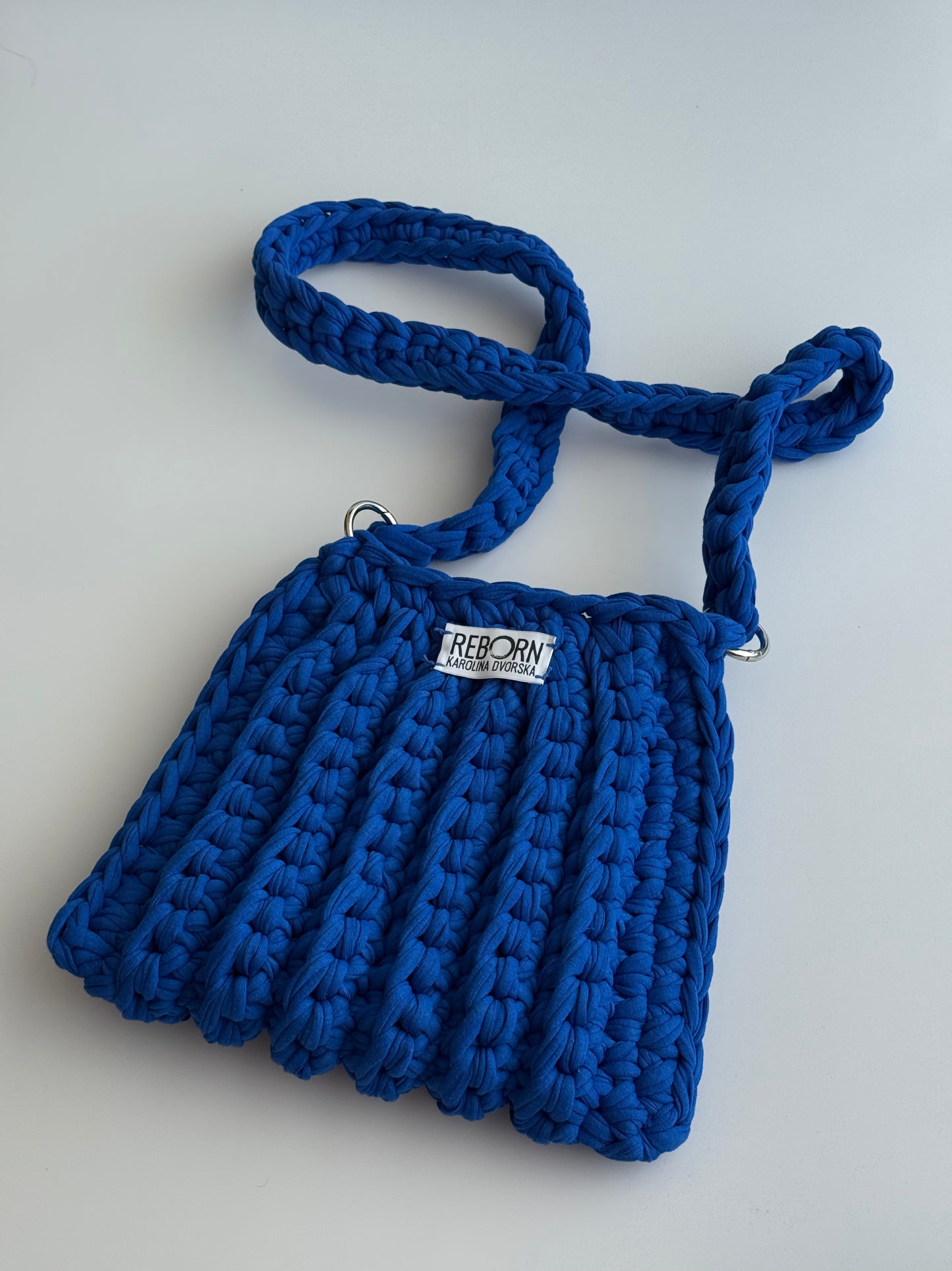 Ribbed Crossbody kabelka – Royal Blue