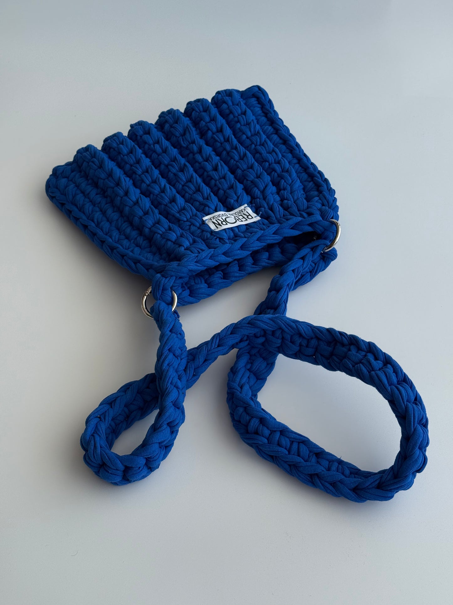 Ribbed Crossbody kabelka – Royal Blue