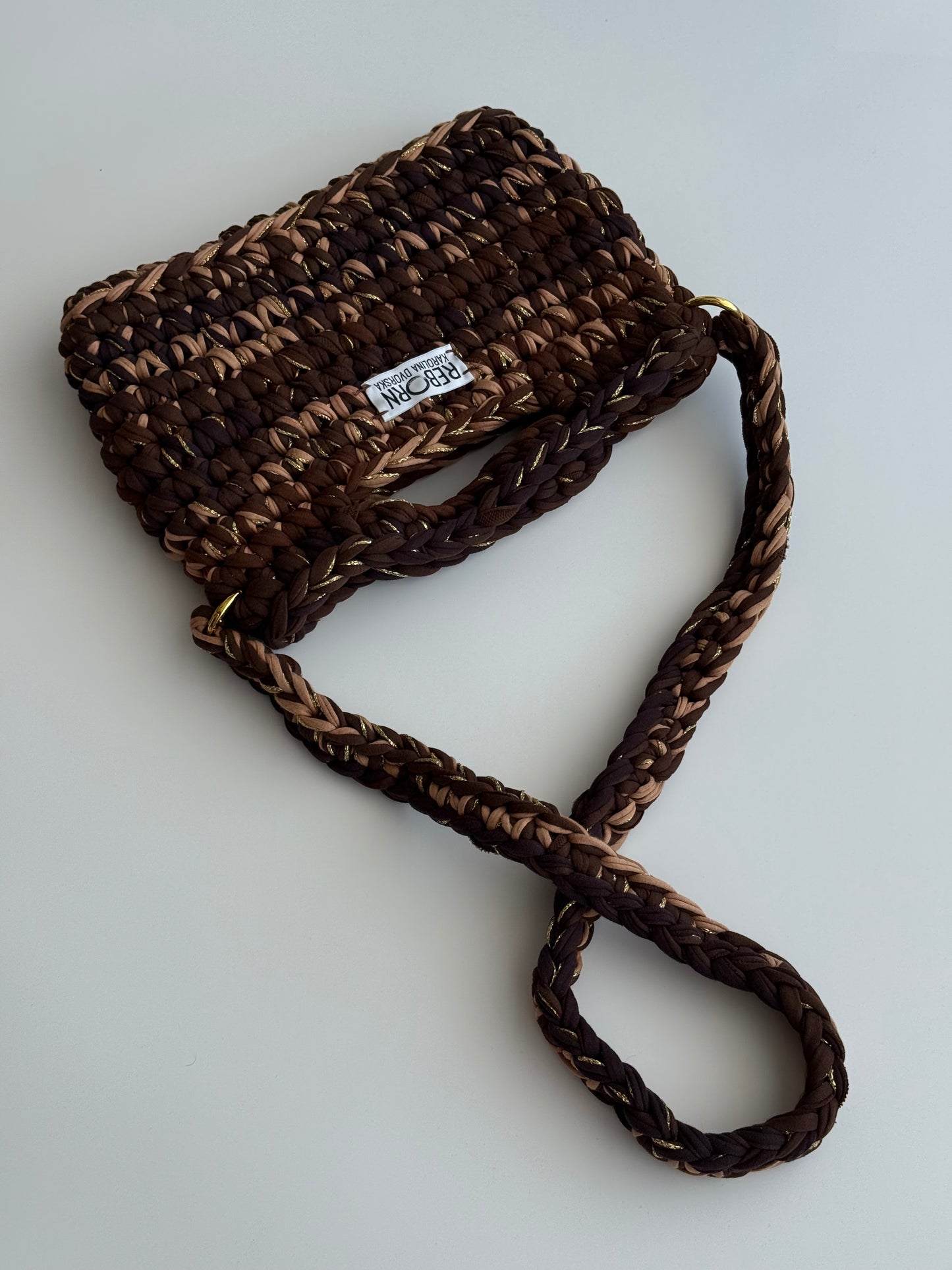 Crossbody kabelka M – Golden Coffee