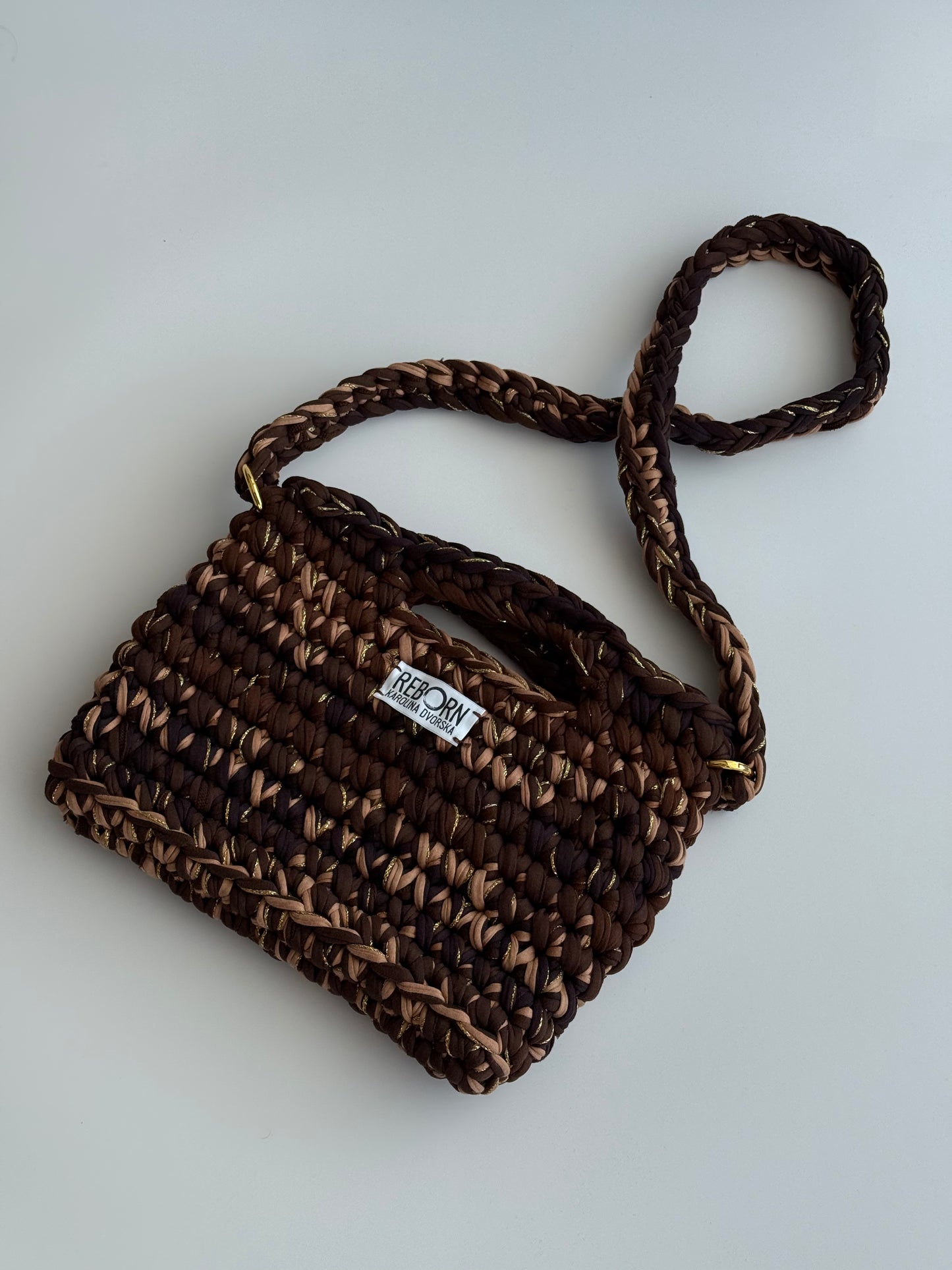 Crossbody kabelka M – Golden Coffee