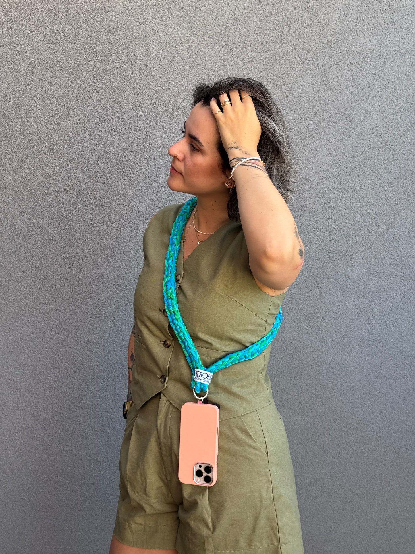 Popruh na telefon – Blue Lagoon