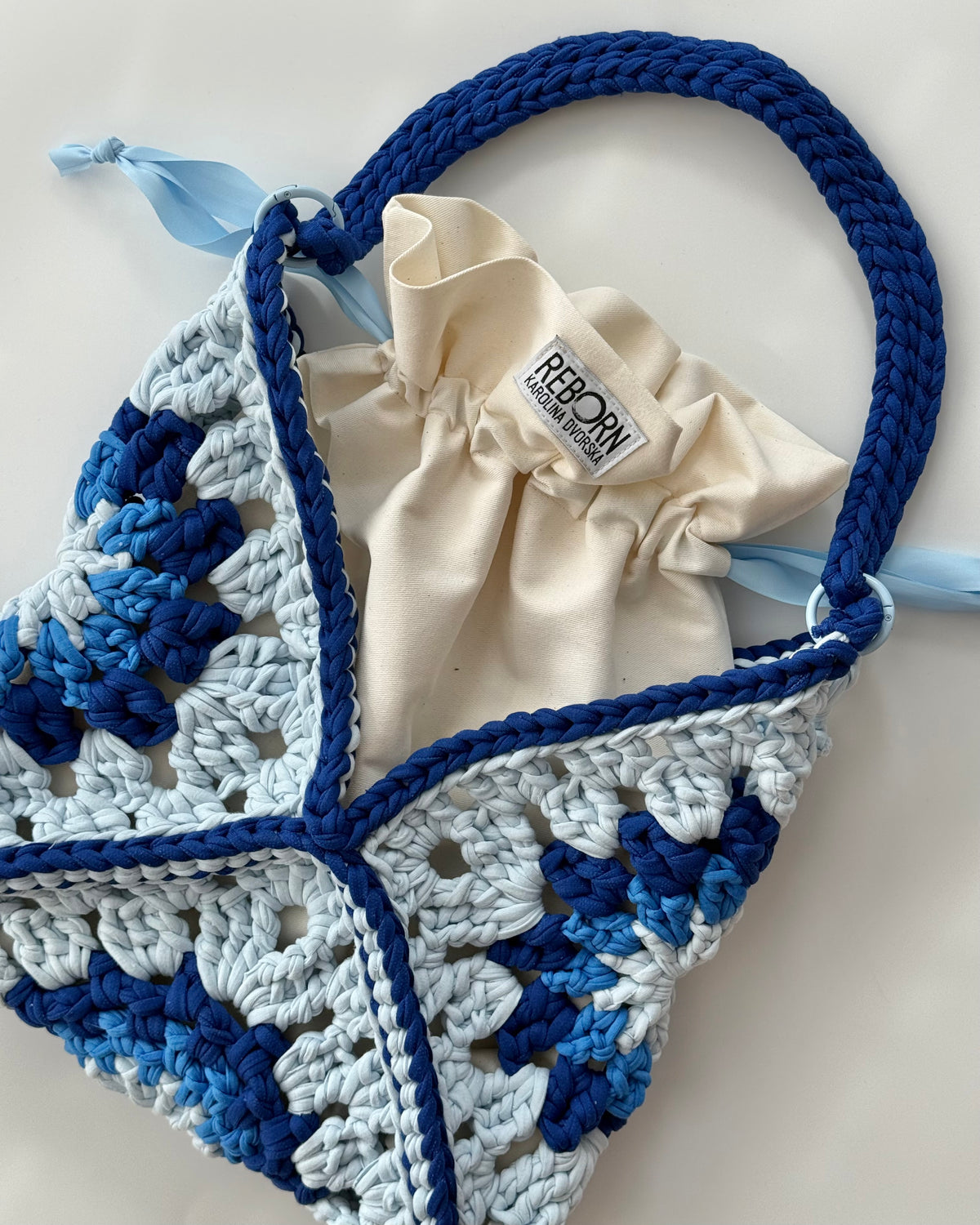 Granny Square kabelka – Blue