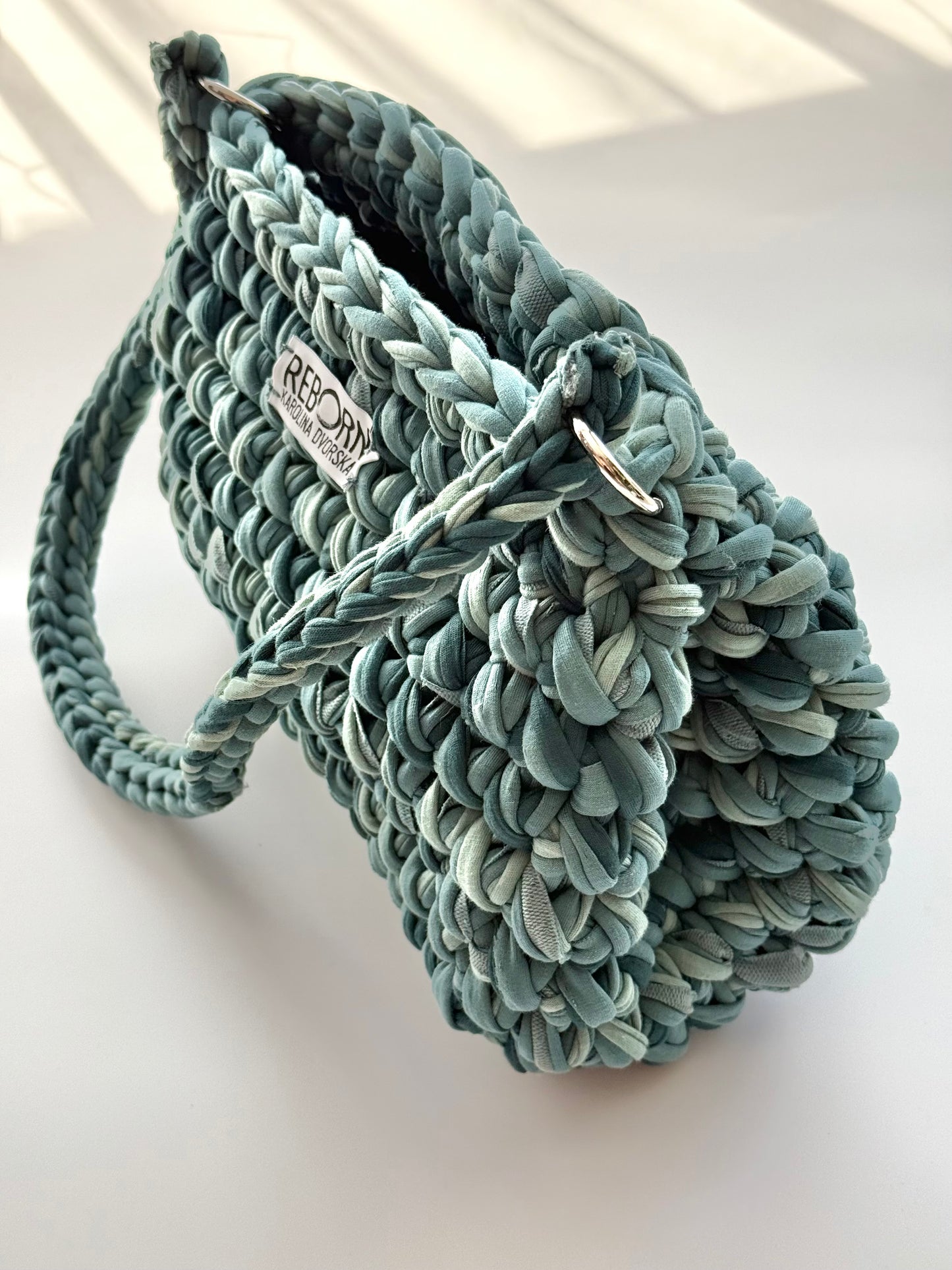 Fold kabelka L – Sage Green