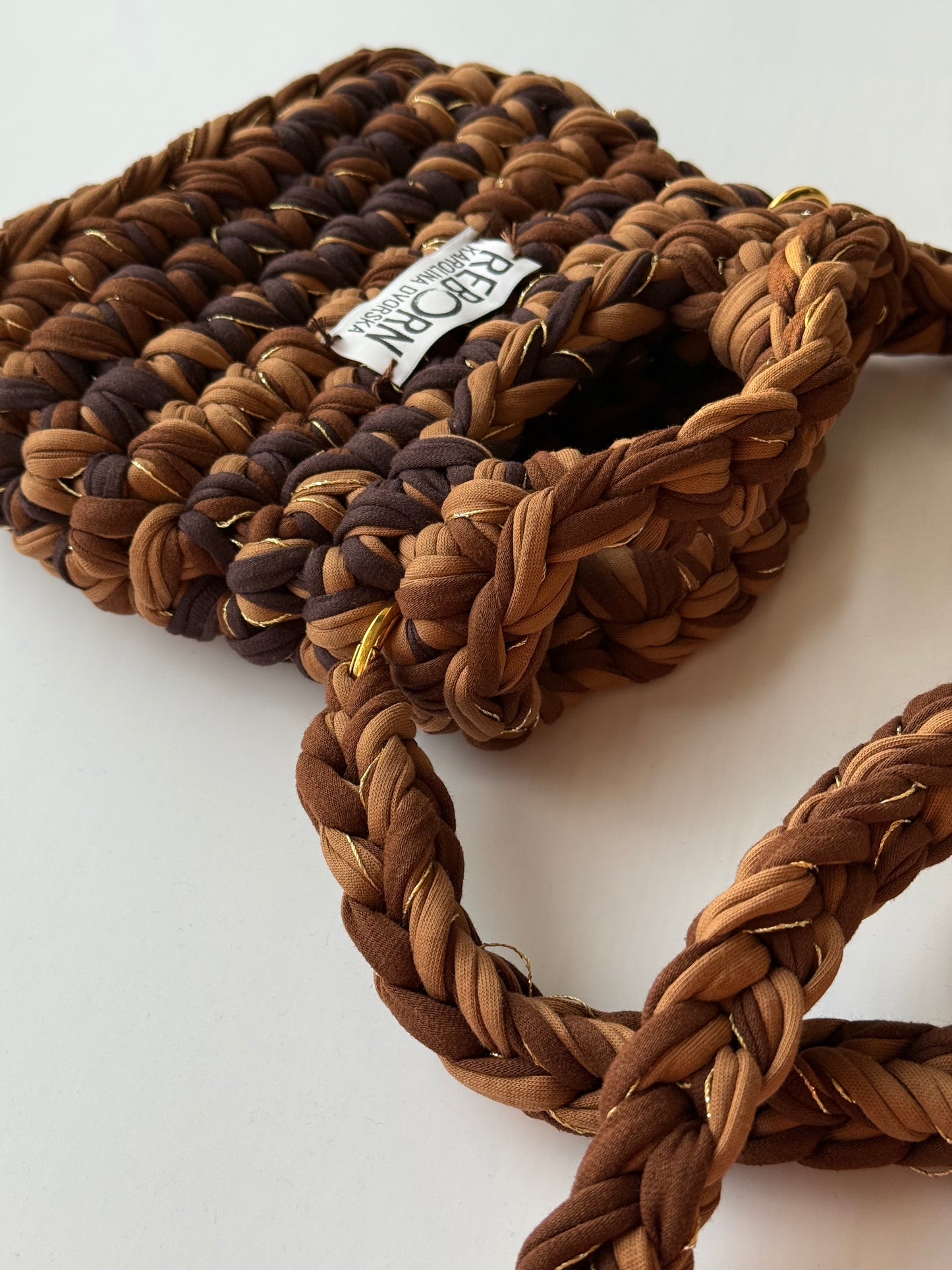 Crossbody kabelka S – Golden Coffee