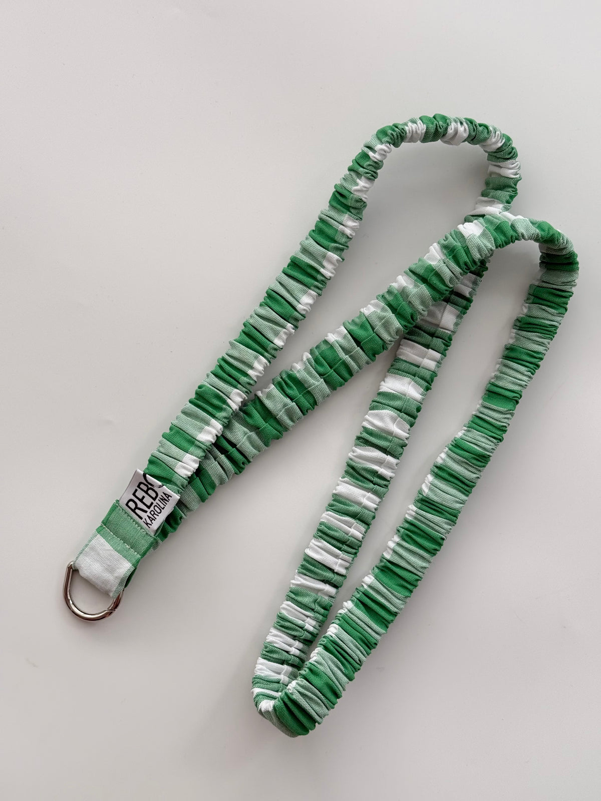 Látkový popruh na telefon – Checked Green Scrunch