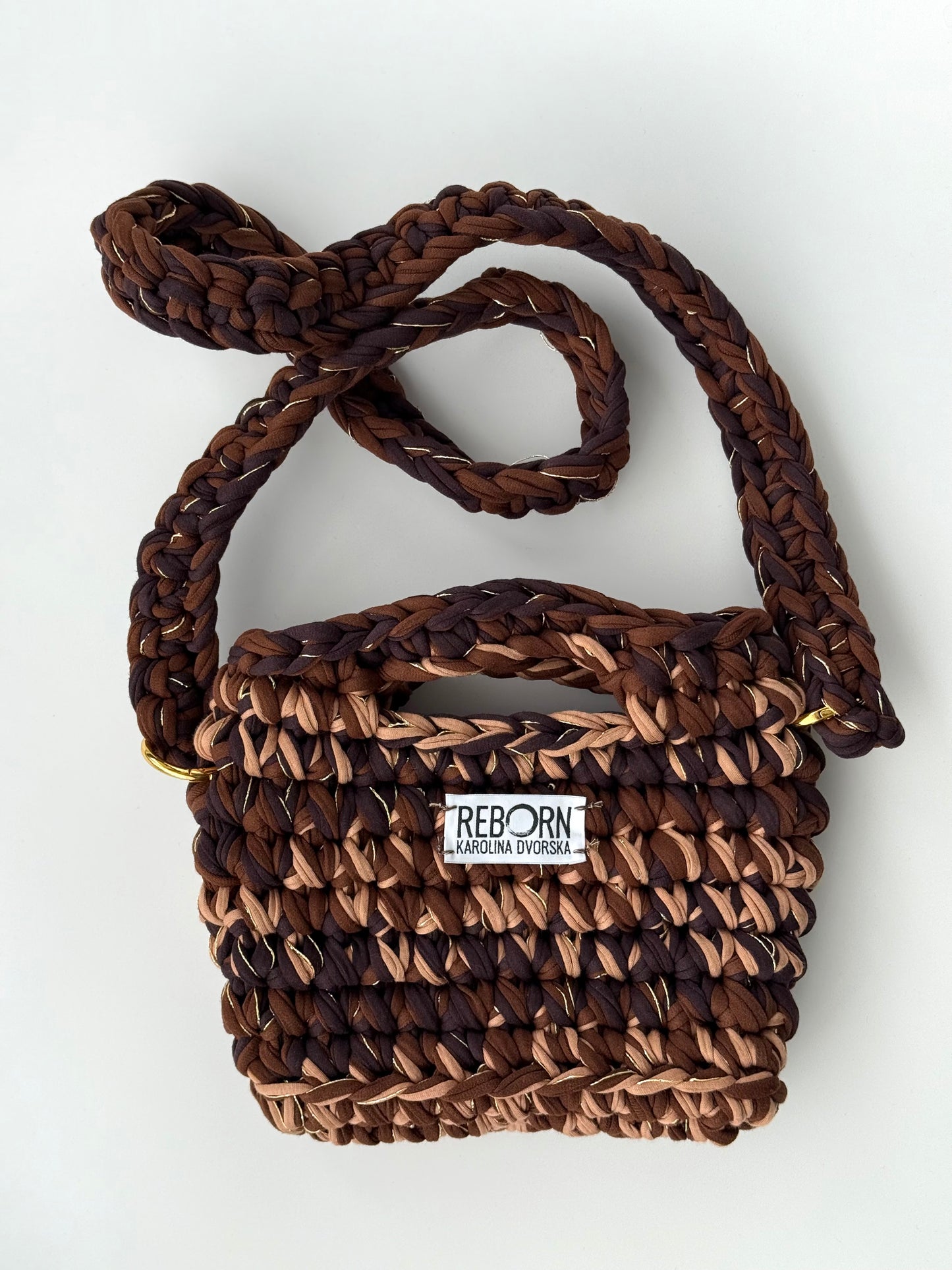 Crossbody kabelka S – Golden Coffee