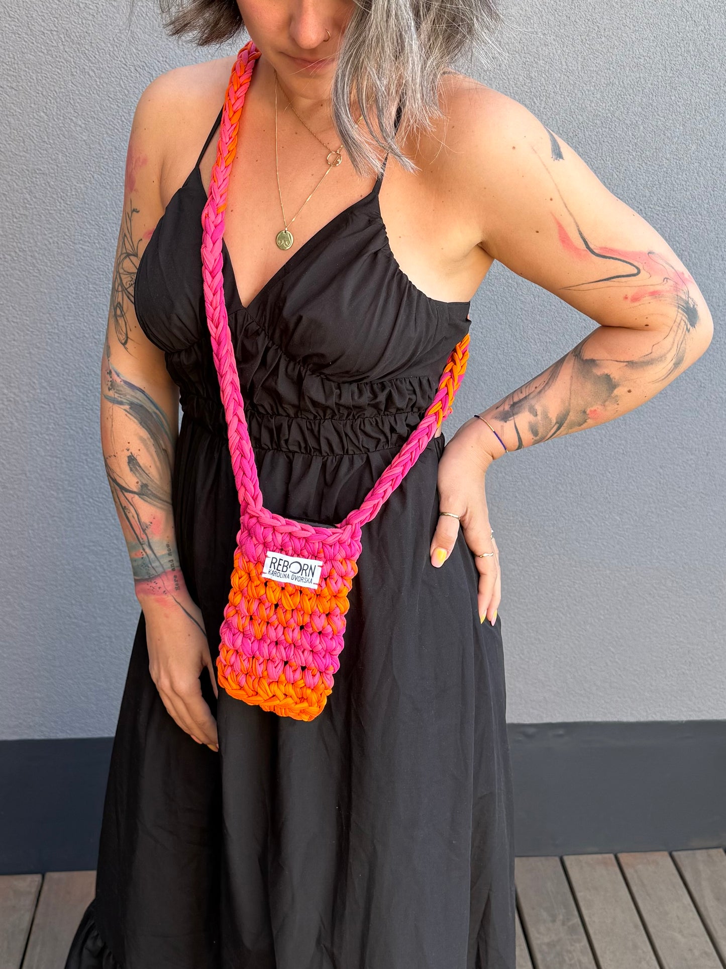 Crossbody kapsa na telefon – Mango Raspberry