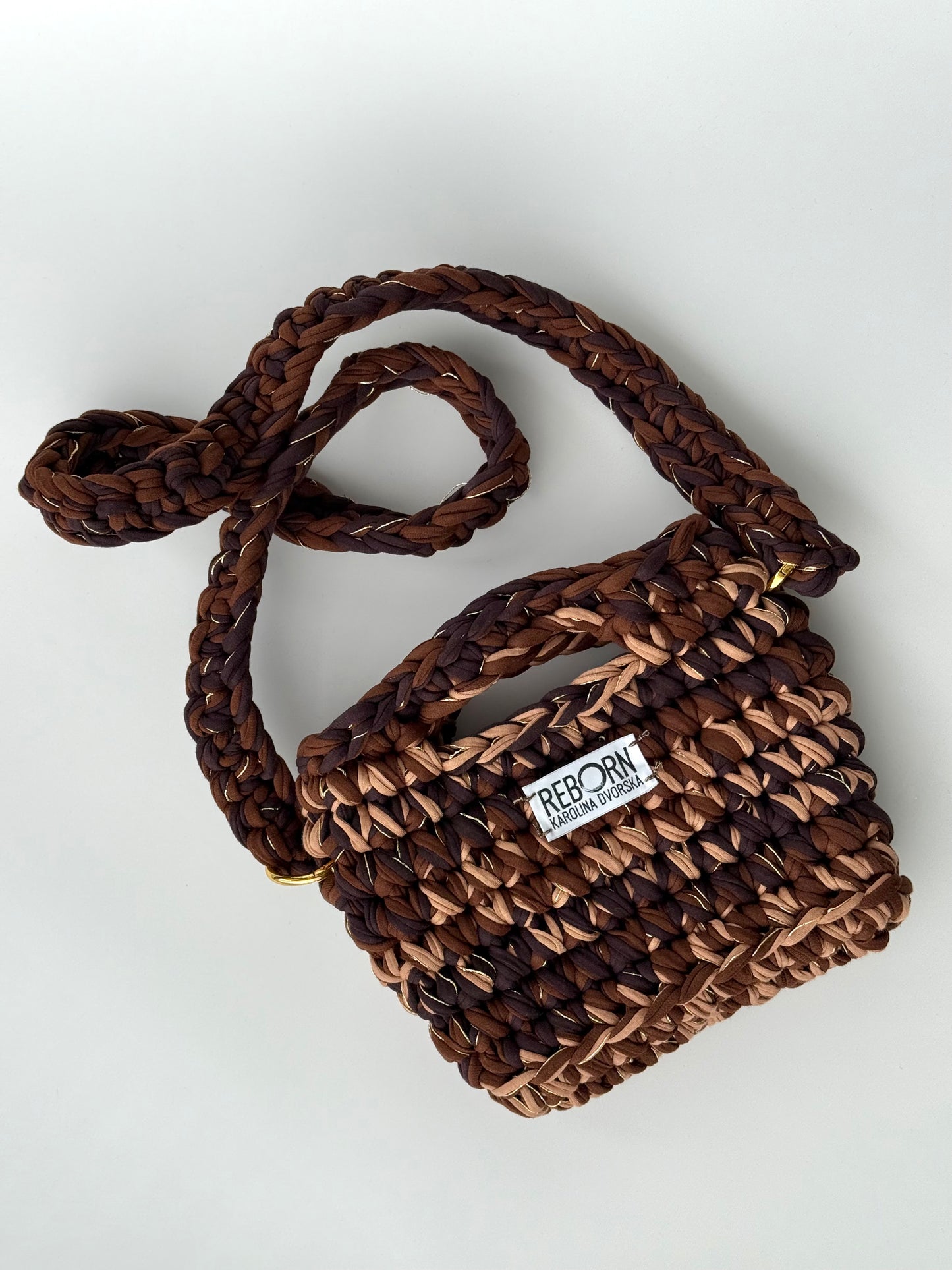 Crossbody kabelka S – Golden Coffee