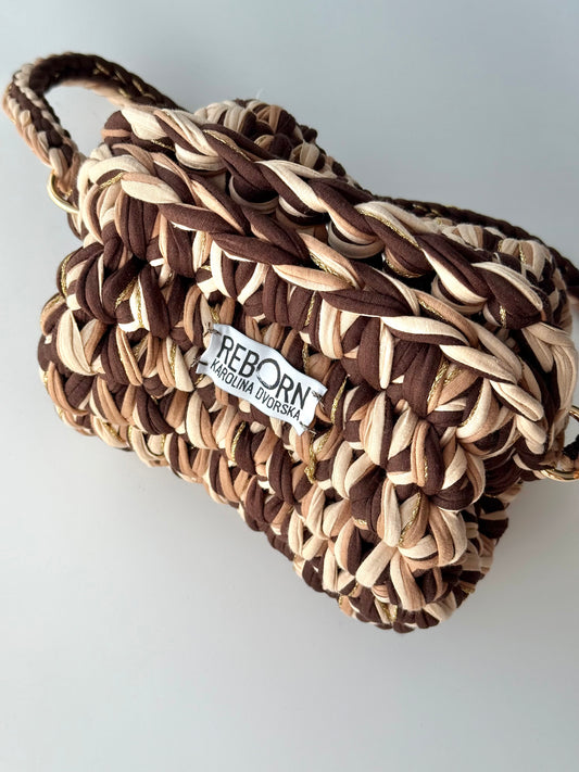 Clutch kabelka – Golden Coffee