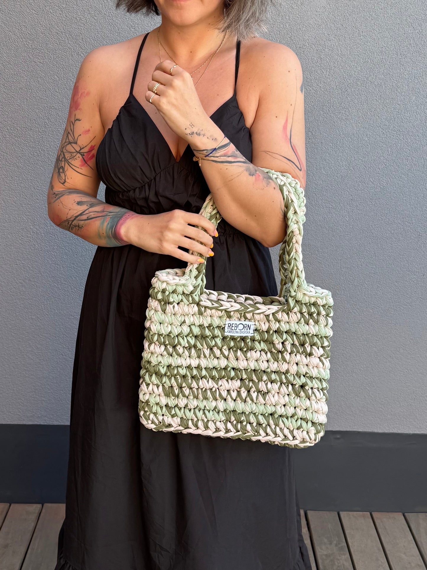 Shopper taška M – Olive Ivory