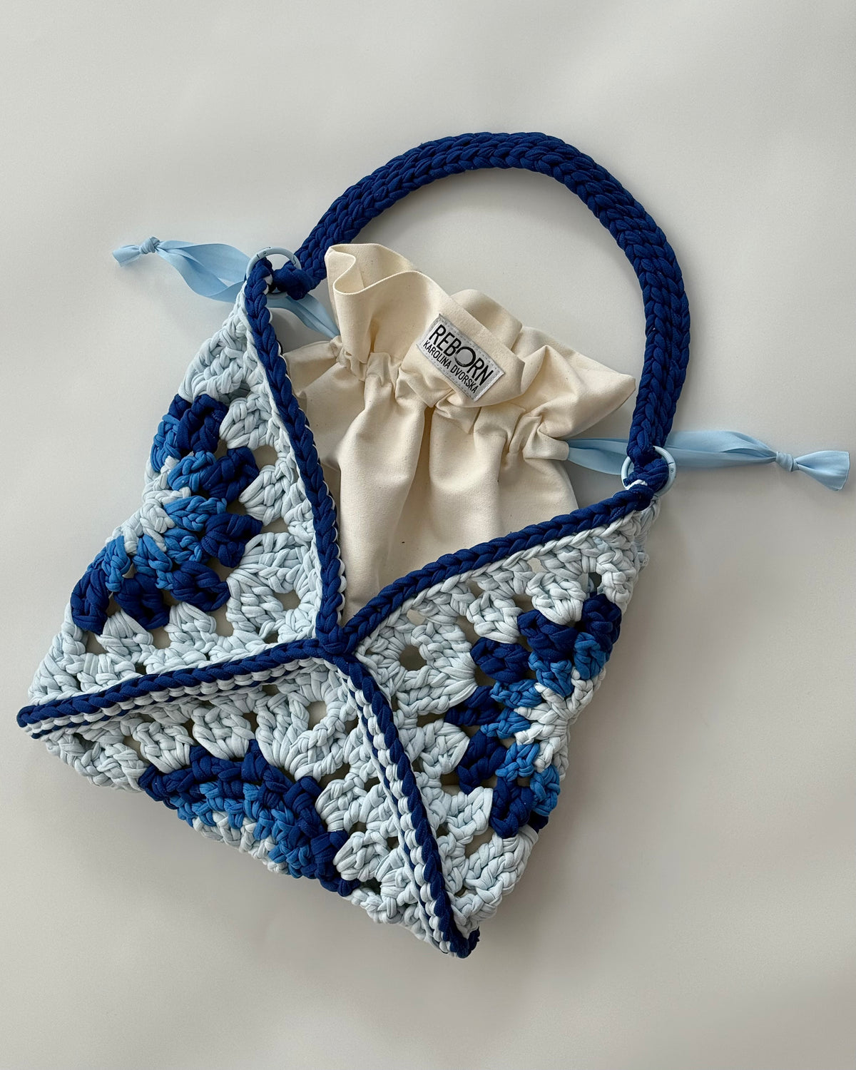 Granny Square kabelka – Blue