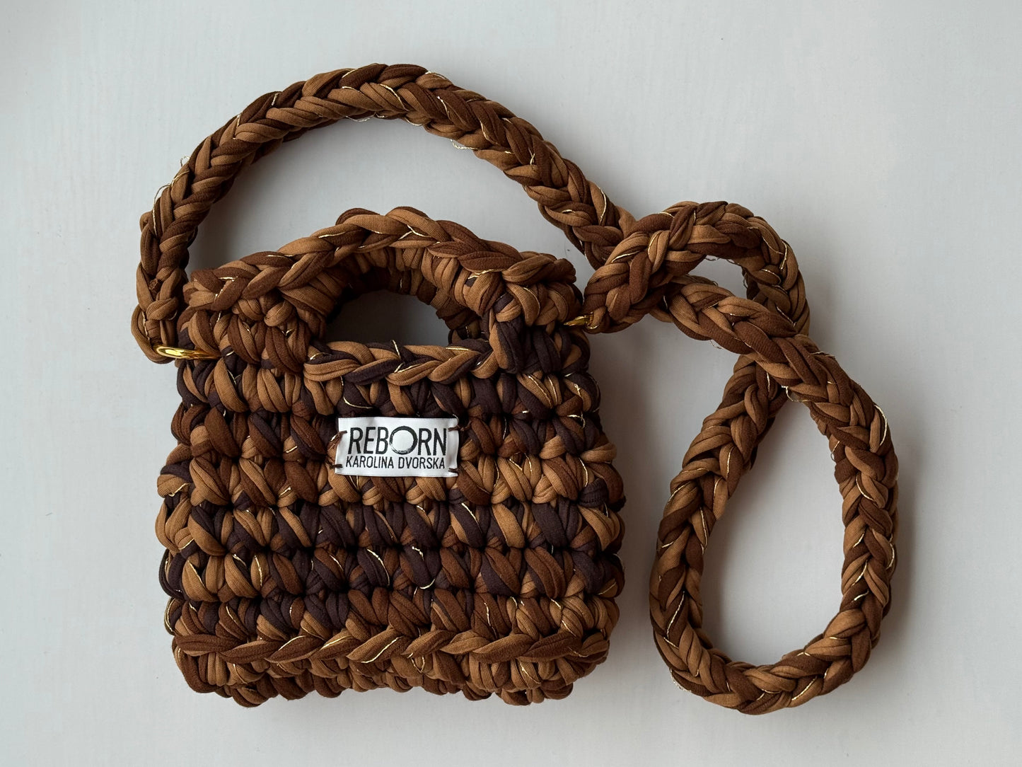 Crossbody kabelka S – Golden Coffee
