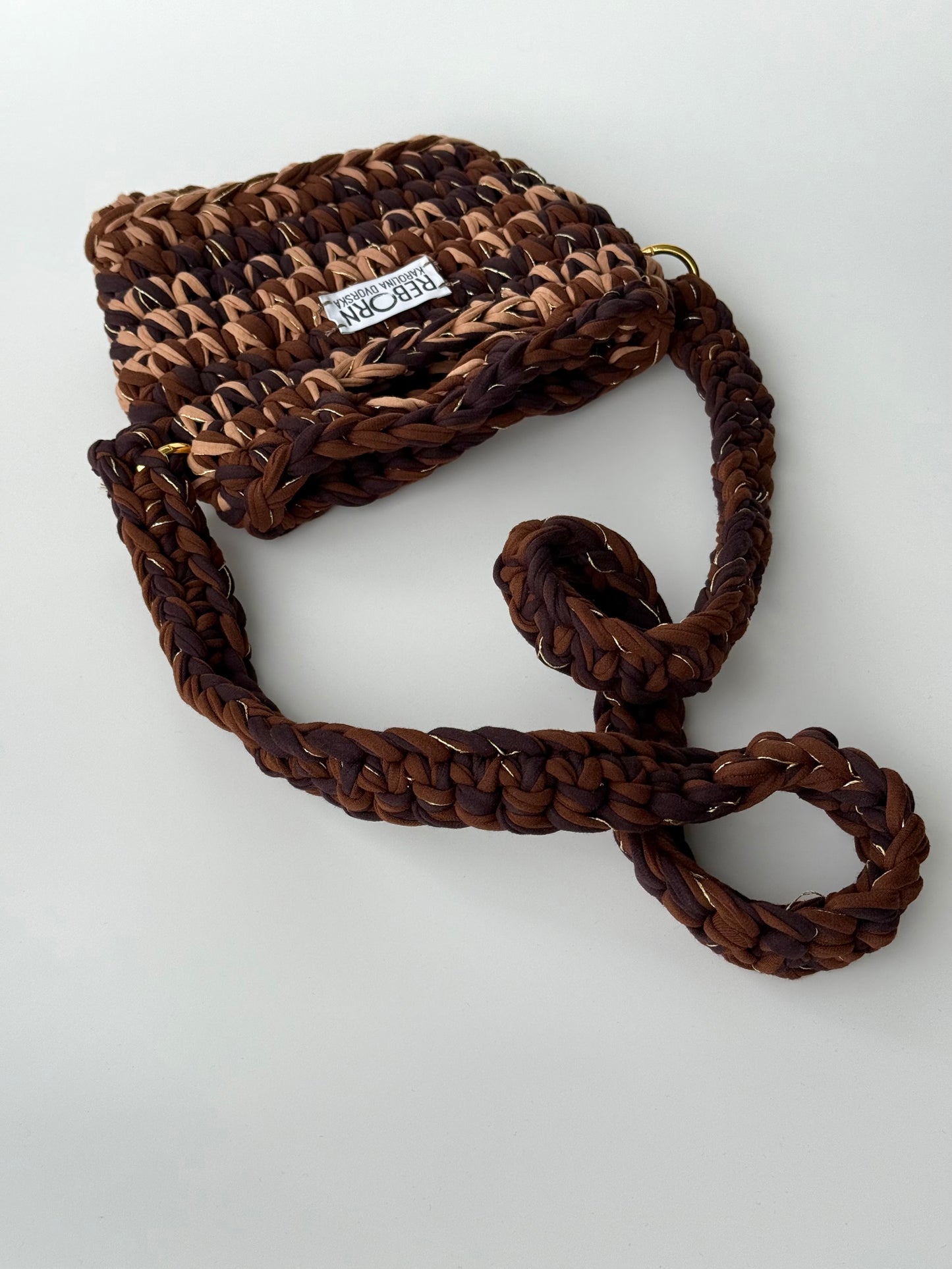 Crossbody kabelka S – Golden Coffee