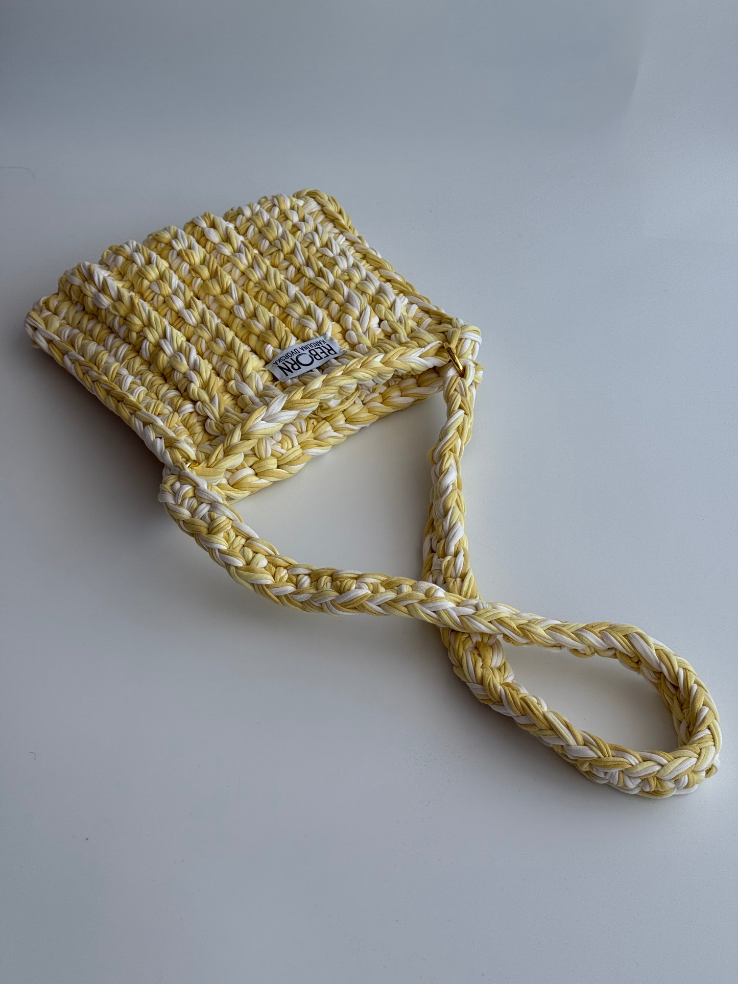 Ribbed Crossbody kabelka – Butter Yellow