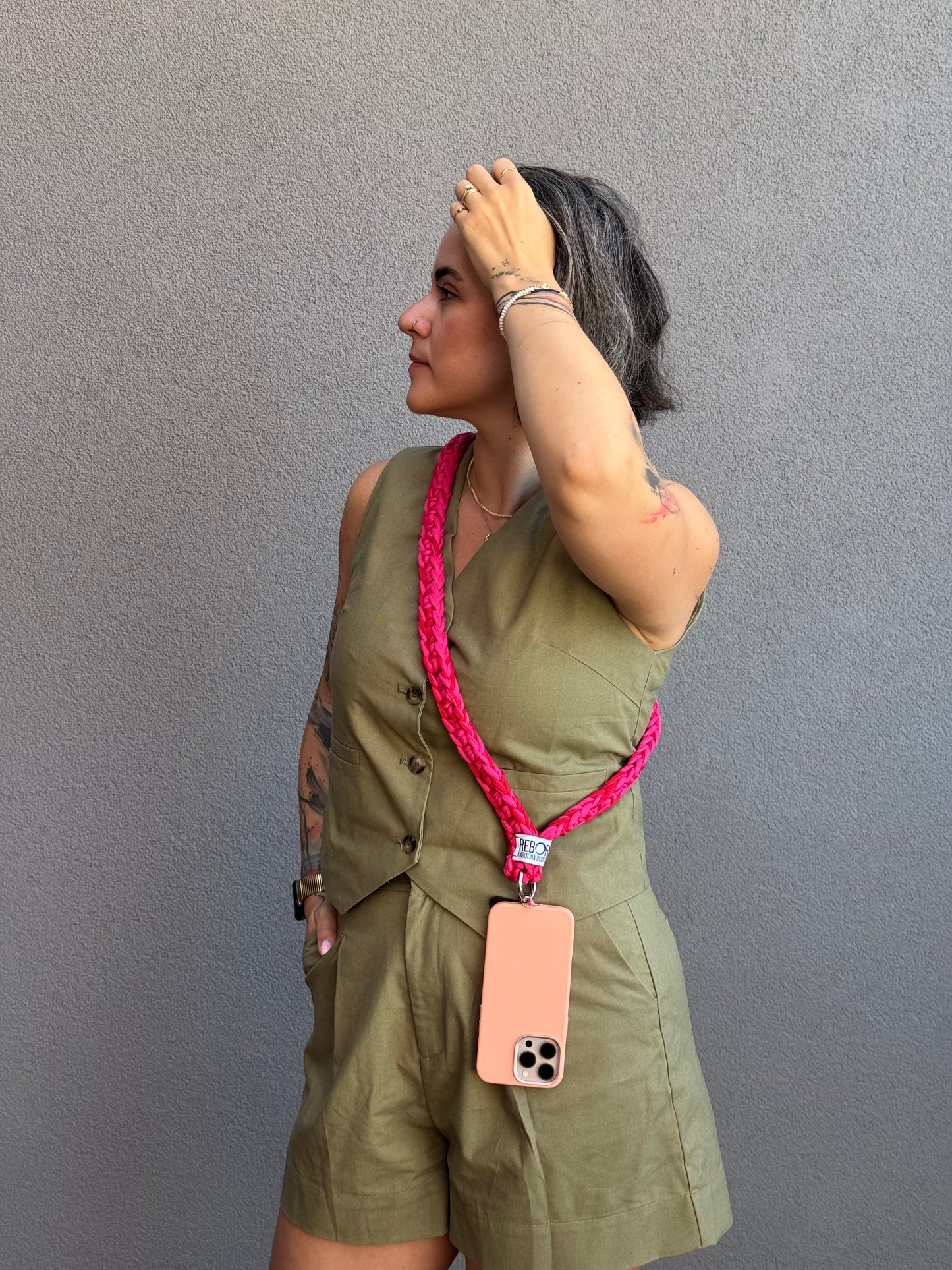 Popruh na telefon – Pink Cherry